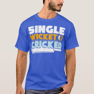 Camiseta Solteiro Wicket Jogador de críquete Esporte Equipe