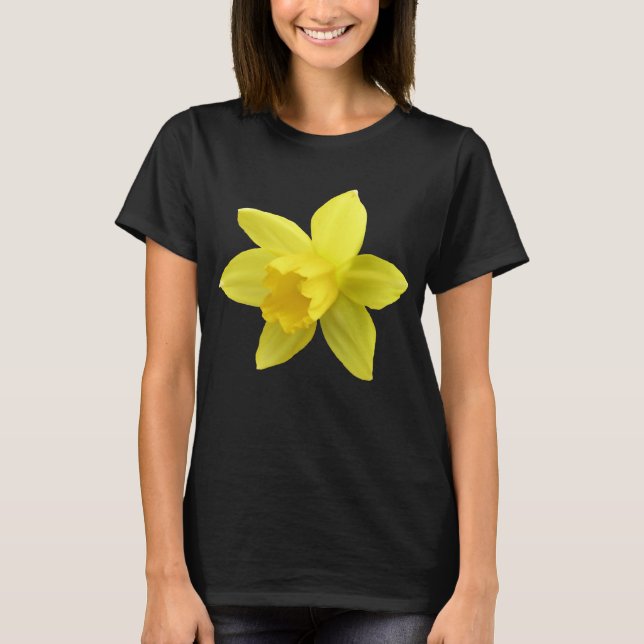 Camiseta Solteiro Yellow Daffodil Bloom (Frente)