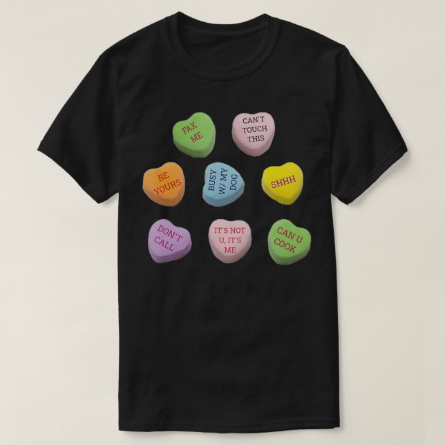 Camiseta SOLTEIROS FUNNY ANTI Valentine's Day Sarcastic Can (Frente do Design)