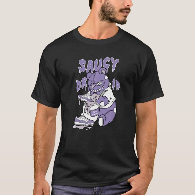 Camiseta Solução de molho com pouca gravidade Violeta 11s c (Frente)