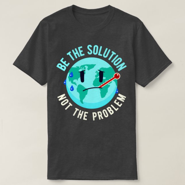 Camiseta Solução de Poluição por Alterações Climáticas (Frente do Design)