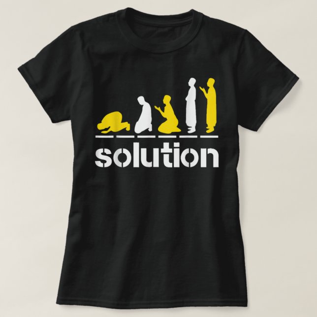 Camiseta Solução Muçulmano de oração islâmica Ramadan Salat (Frente do Design)