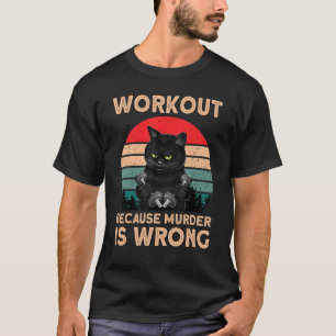 Camiseta Solução Porque O Assassinato É Um Gato Preto Vinta