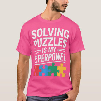 Camiseta Solving Puzzles Is My Superpower Funny Jigsaw Puzz