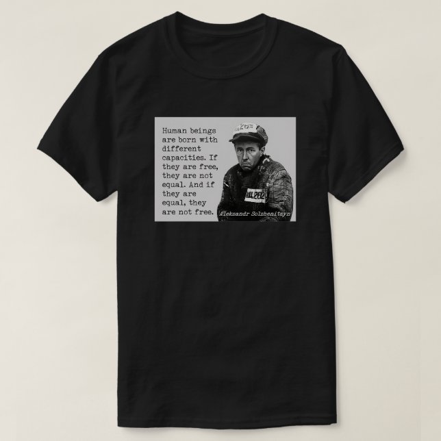 Camiseta Solzhenitsyn sobre liberdade (Frente do Design)