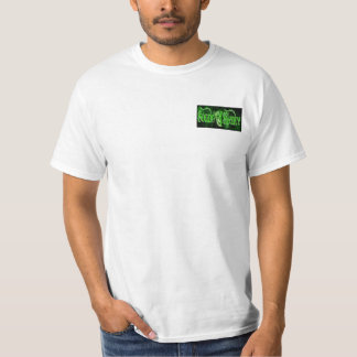 Camiseta som da parte dianteira e da parte traseira do