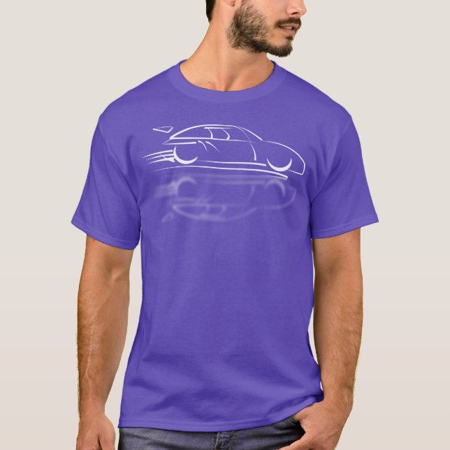 Camiseta Som do motor de carro rápido (Frente)