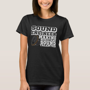 Camiseta Som do subwoofer engenheiro áudio sintetizador de