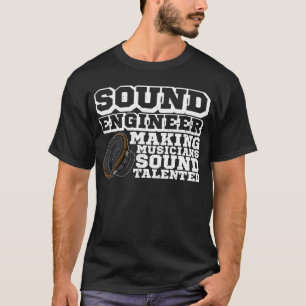 Camiseta Som do subwoofer engenheiro áudio sintetizador de 
