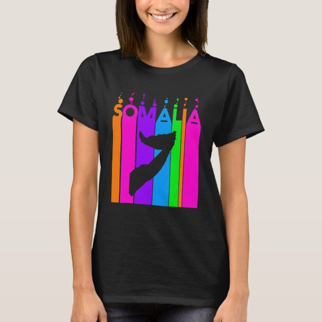 Camiseta Somália Bolhas Coloridas (Frente)