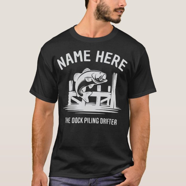 Camiseta Sombra de Dock com Nome Personalizado de Robalo (Frente)