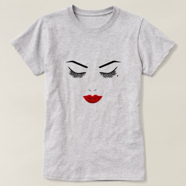 Camiseta Sombra de Olho Beleza Rosto Cílios & Maquiagem de  (Frente do Design)