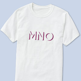 Camiseta Sombra de Quebra das Iniciais do Monograma Moderno