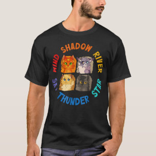 Camiseta Sombra do Vento Rio Estrela Trovão Céu Gato Fogo F