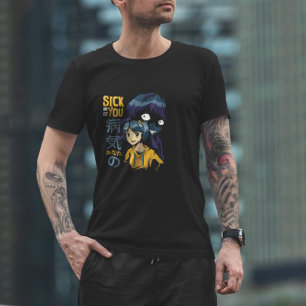 Camiseta Sombra Mau de Menina de Animação