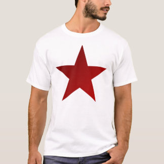 Camiseta Sombra vermelha da estrela no branco