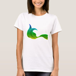 Camiseta Sombras da Cauda da Sereia Verde