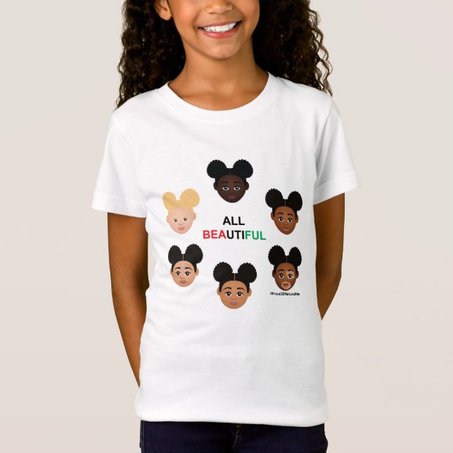 Camiseta Sombras de Melanina #Proud2BNaturalMe (Frente)