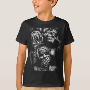 Camiseta Sombras Silenciadas: Rostos Abstratos