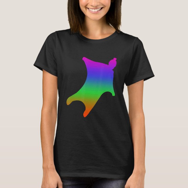 Camiseta Sombras Voadoras De Wingestuque A Cor Do Arco-Íris (Frente)
