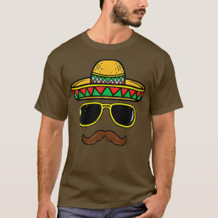 Camiseta Sombrero Face Cinco De Mayo Partido Fiesta Mexican
