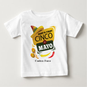 Camiseta Sombrero Fiesta Baby's First Cinco de Mayo