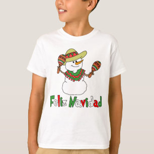 Camiseta Sombrero Maracas do boneco de neve dos desenhos
