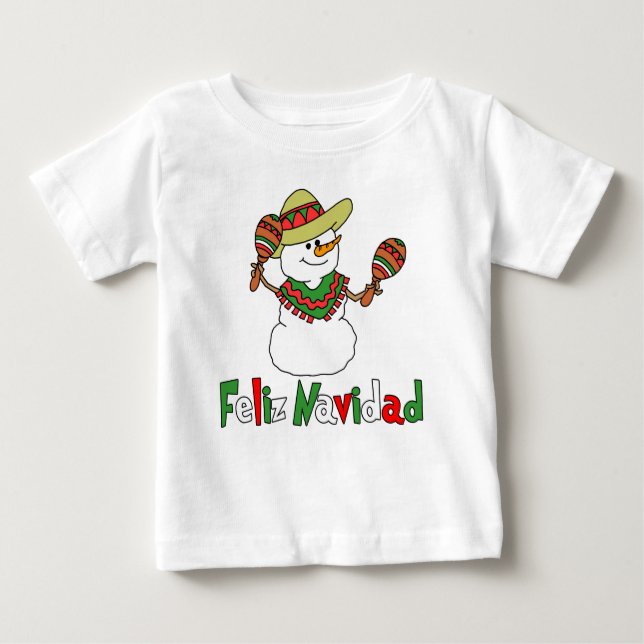 Camiseta Sombrero Maracas do boneco de neve dos desenhos (Frente)