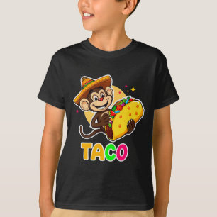 Camiseta sombrero taco el esquilo macaco mexicano divertido