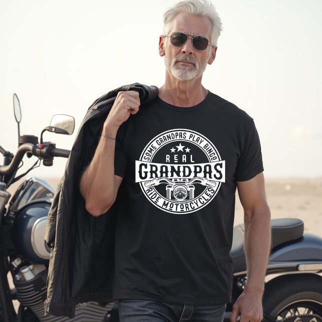 Camiseta Some Grandpas Play Bingo Real Grandpas Ride Motorc (Criador carregado)