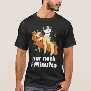 Camiseta Somente 5 Minutos Sloth Panda Roupas de Dormir Slo