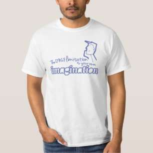 Camiseta Somente azul da imaginação da limitação no t-s