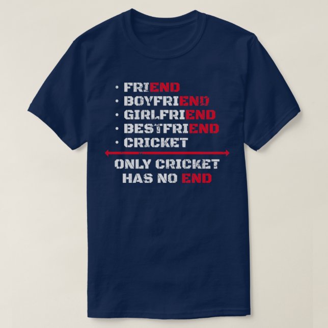 Camiseta Somente Cricket Não Tem Fim (Frente do Design)