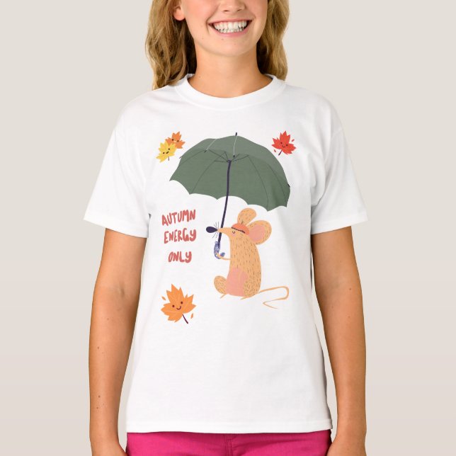 Camiseta Somente energia do outono (Frente)