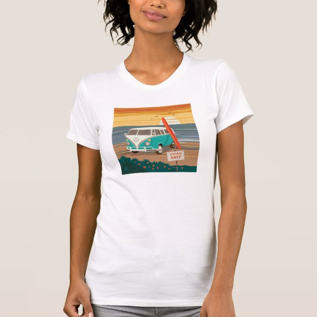 Camiseta Somente locais | VW Surf Van (Frente)