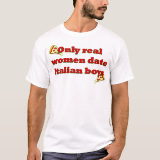 Camiseta Somente meninos do italiano da data das mulheres
