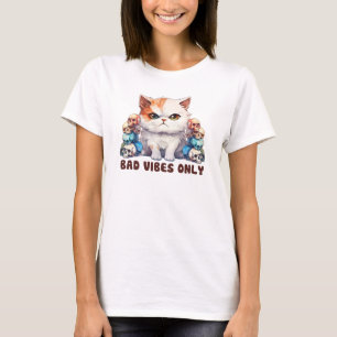 Camiseta Somente Víblias defeituosas - Design gótico de gat
