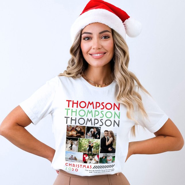 Camiseta Somente você Foto Colagem Casais Imagem de Natal (Criador carregado)