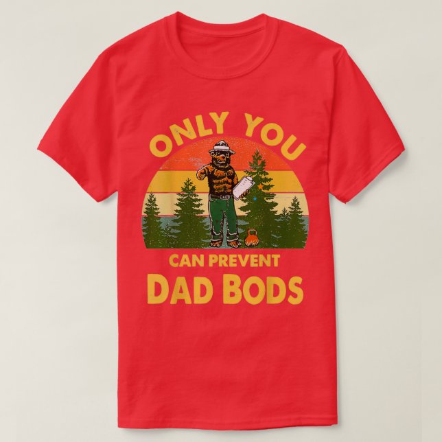 Camiseta Somente você pode evitar que os pais Bear Camping  (Frente do Design)