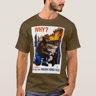 Camiseta Somente Você Pode Impedir Incêndios De Floresta