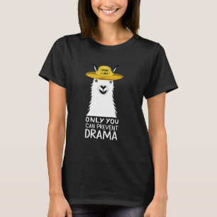 Camiseta Somente Você Pode Prevenir Drama Llama Camping Vin
