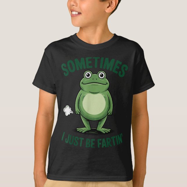 Camiseta Sometimes I Just Be Farting Frog Christmas Funny F (Frente)