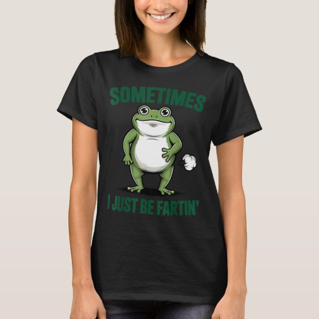 Camiseta Sometimes I Just Be Farting Frog Christmas Funny F (Frente)