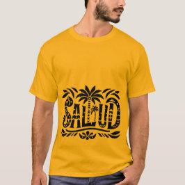 Camiseta Sommer Sonne und Meer - "SALUD" - Palmendekor