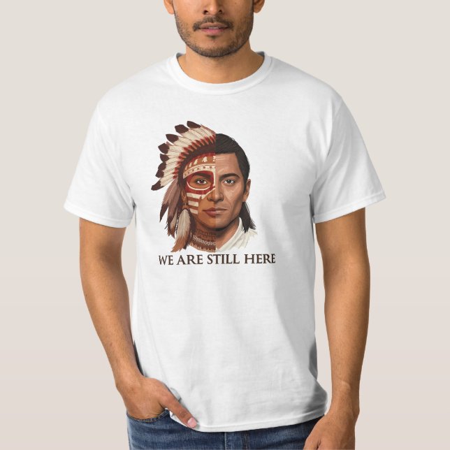Camiseta Somos Ainda Aqui – Dia dos Povos Indígenas Design (Frente)