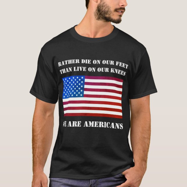 Camiseta Somos americanos (filtro, escuro) (Frente)