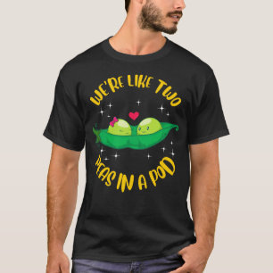 Camiseta Somos como duas ervilhas em um pote adorável.