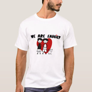 Camiseta Somos Família - Gay temem dois homens e gatos