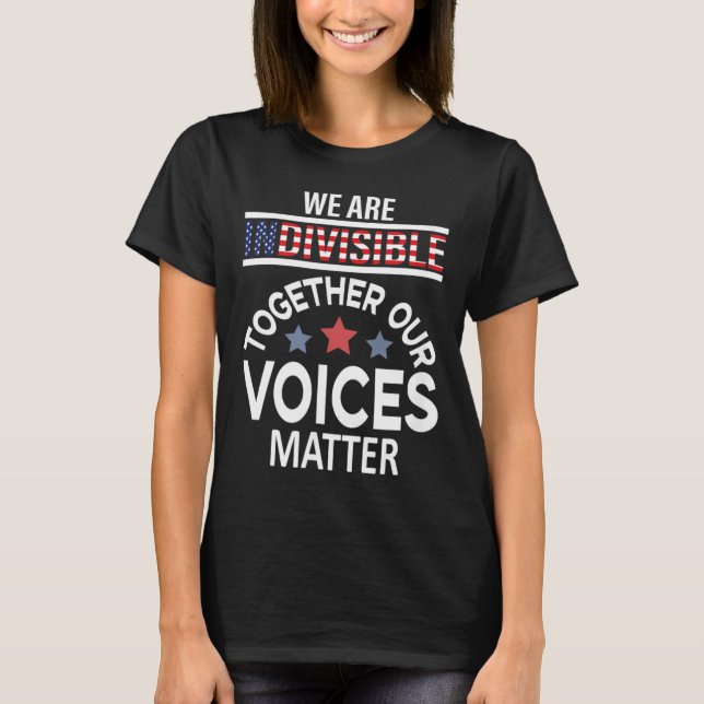 Camiseta Somos Indivisíveis Juntos Nossas Vozes (Frente)