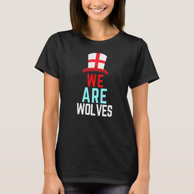Camiseta Somos Lobos Inglaterra Bandeira Esporte (Frente)